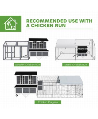 43" Chicken Coop with Wheels, Chicken Tractor for 2-4 Hens, Rabbits