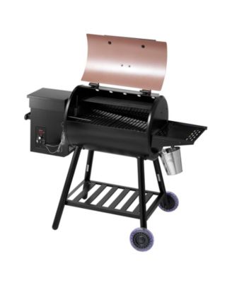 Wood Pellet Grill Smoker, 8-in-1 Outdoor BBQ, 456 Sq. In. Cooking Area, Digital Controller, Meat Probe, 500°F Max