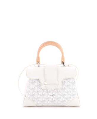 Mini Saigon Top Handle Bag Coated Canvas with Leather