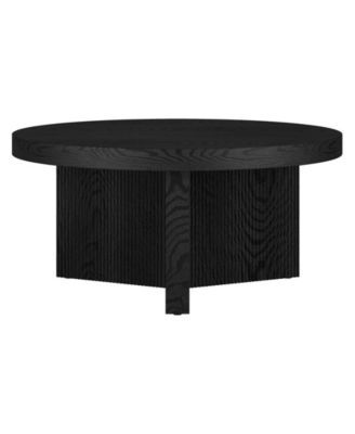 Holm 32" Wide Round Fluted Coffee Table