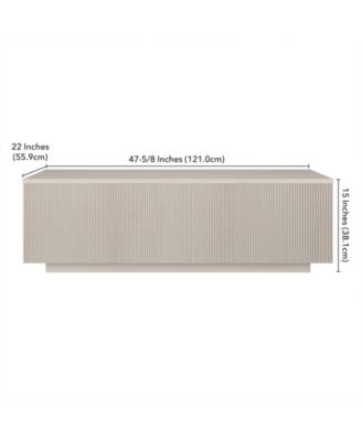 Reyes 48" Wide Rectangular Fluted Coffee Table