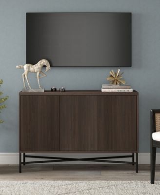 Brighton 48" Wide Rectangular Fluted Buffet Table