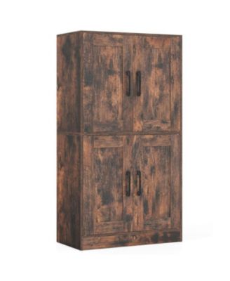 43.5 Inch Bathroom Storage Cabinet with Doors and Shelves