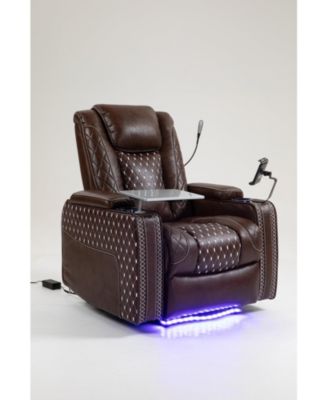 Power Zero Gravity Recliner with Multifunctional Features - Storage Armrest & Cup Holder - Laptop Table & Phone Holder- Reading Light