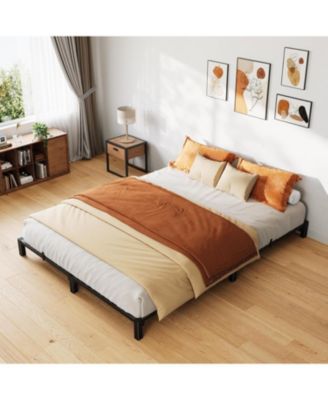 6 Inch Queen Metal Bed Frame-Heavy Duty 800lb Capacity-Noise-Free Platform-No Box Spring Needed-Tool-Free Assembly