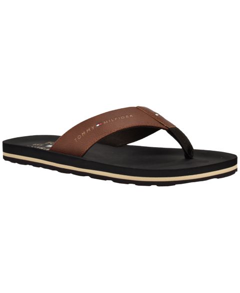 Мужские сандалии Tommy Hilfiger Odunan2 Flip Flop Sandal, цвет: Коньячный / Кофейный