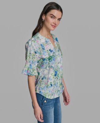 Petite Short-Sleeve Blouse