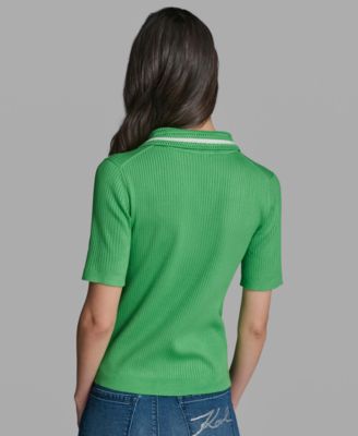 Petite Collared Polo T-Shirt