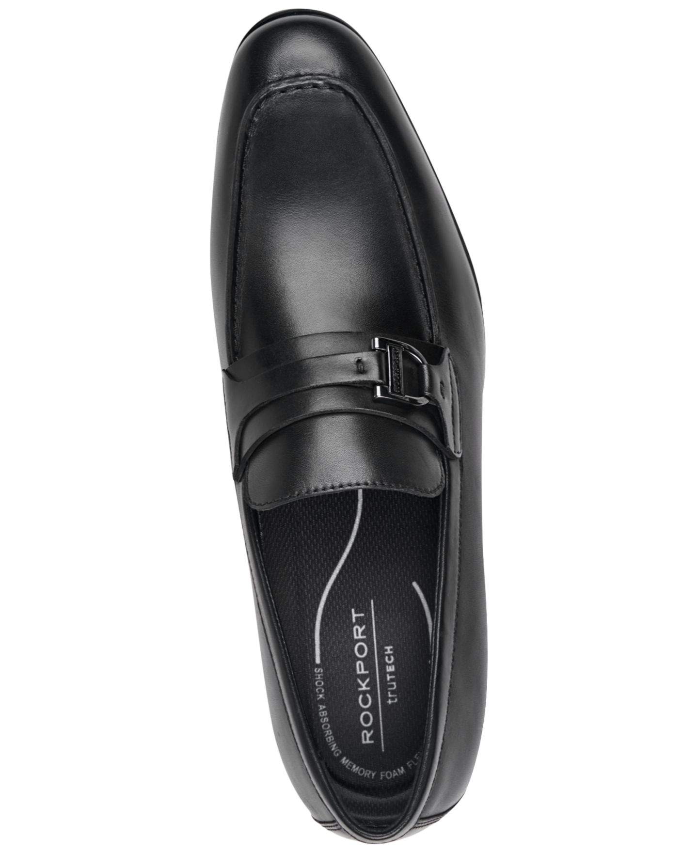 Мужские туфли Rockport Carlo Almond Toe Slip-On Dress Loafers, цвет: Чёрный — фото 4