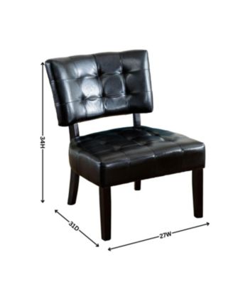 Blended Leather Accent Chair with Oversized Seat