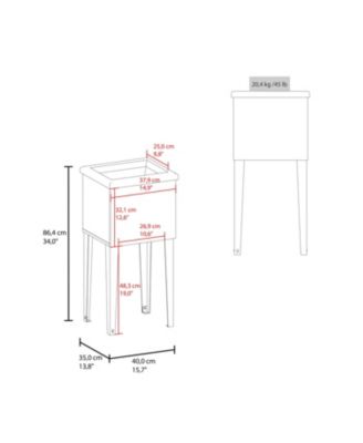 Katy Compact Utility Sink with Metal Legs for Laundry Room