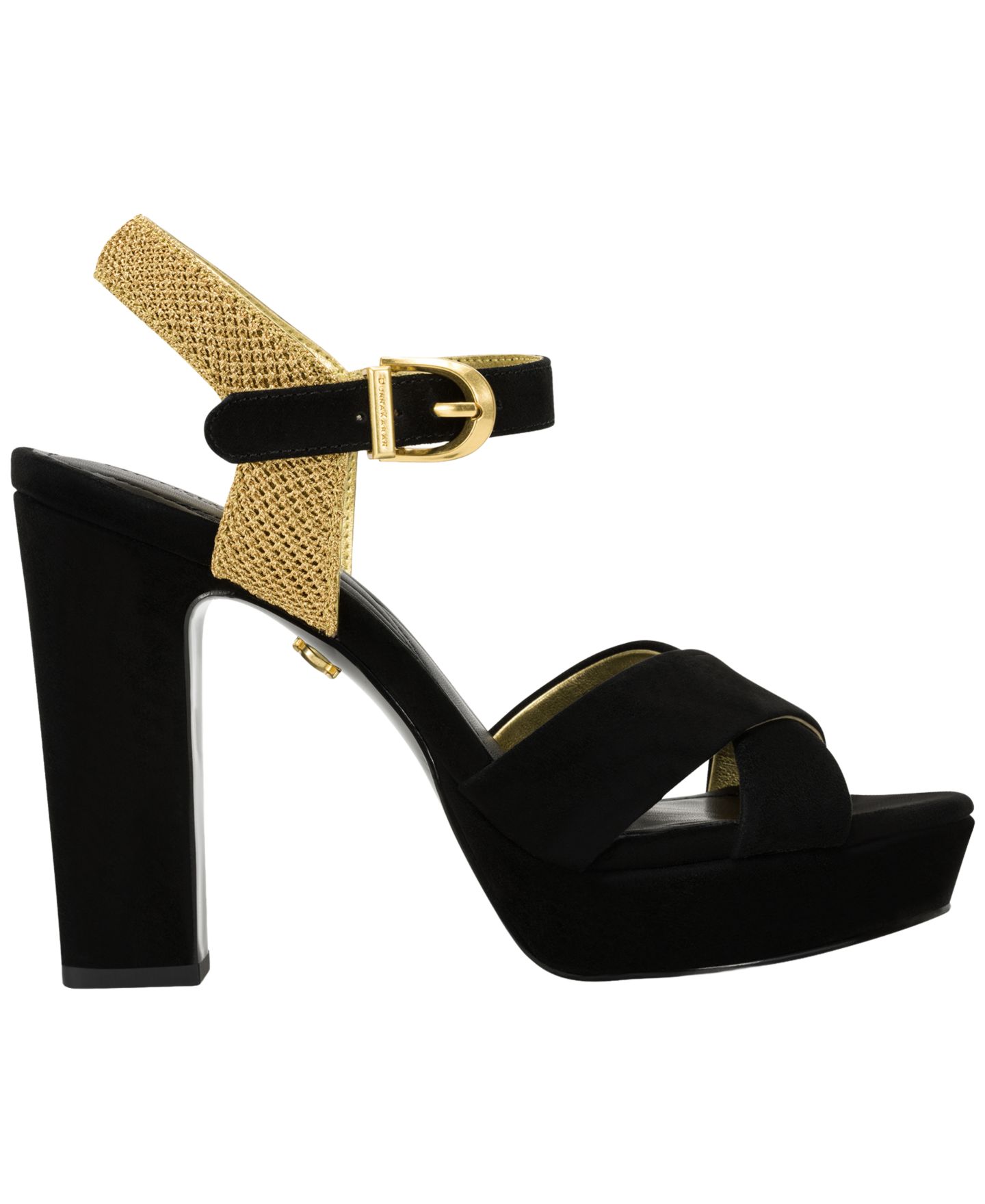 Женские сандалии Donna Karan New York Stefania Platform, цвет: Чёрный / Золотой — фото 2