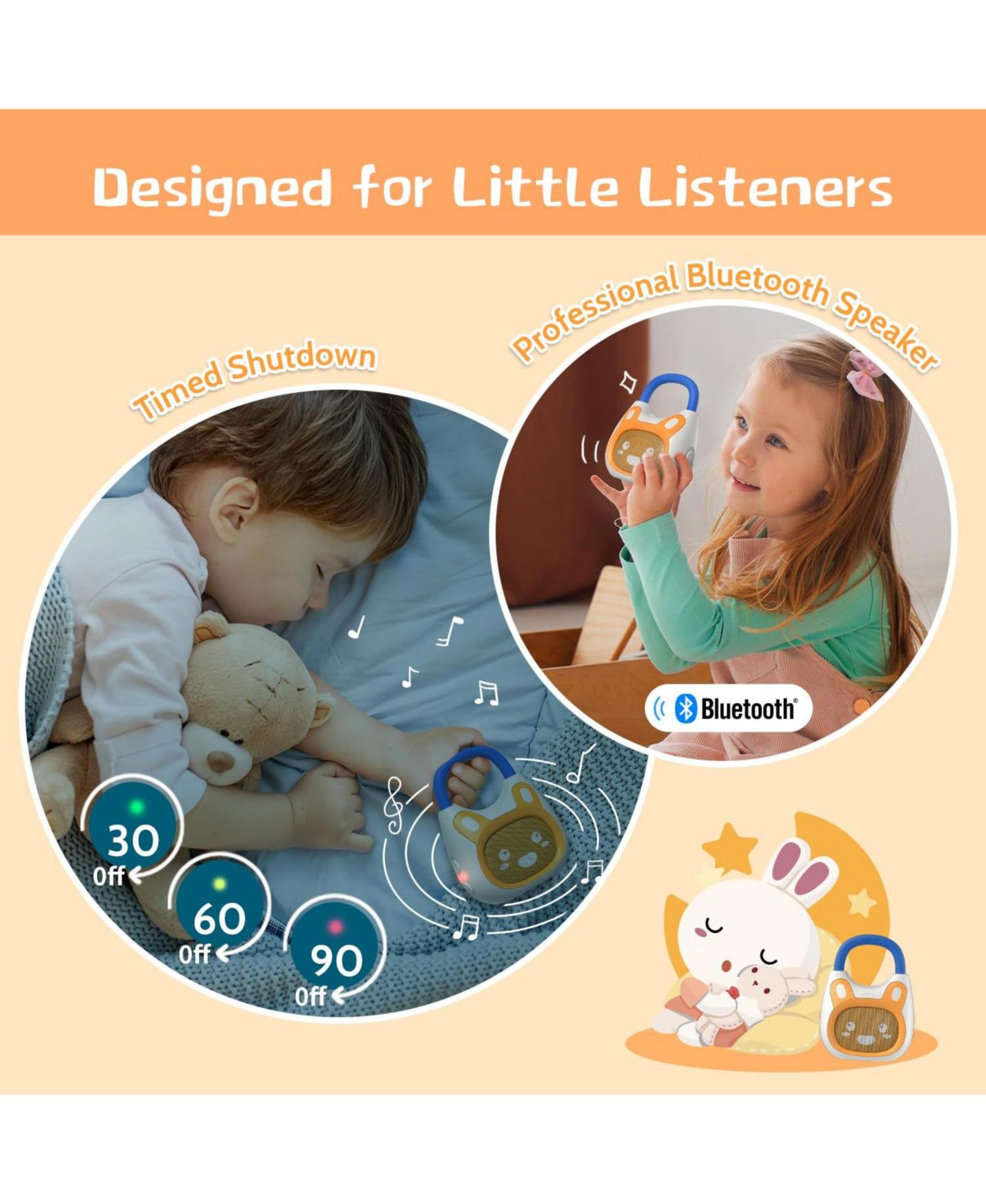 Детская игрушка Alilo Pocket Bunny Portable Musical Stories Audio Player, Ages 3+ — фото 6