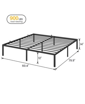 14 Inch Heavy Duty Metal Bed Frame-High Profile-Stable Noise Free-Easy Quick Assembly.