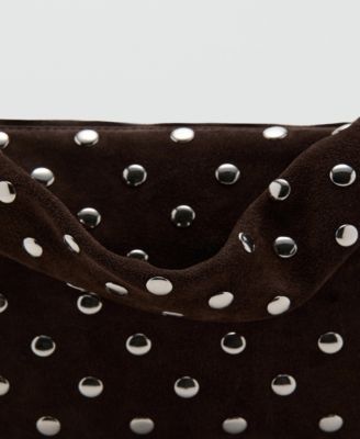 Women's Suede Studded Shoulder Bag
