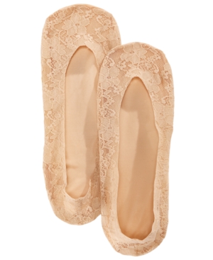 Hue Women's Lace Perfect Edge Liner Socks