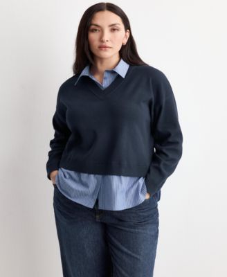 Women's Combined Shirt Sweater