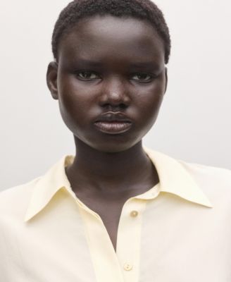 Women's Silk Concealed Buttons Blouse