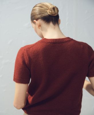 Women's Short-Sleeved Knitted Sweater