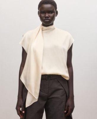 Women's Silk Foulard Collar Blouse