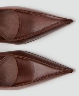 Women's Kitten-Heel Leather Shoes