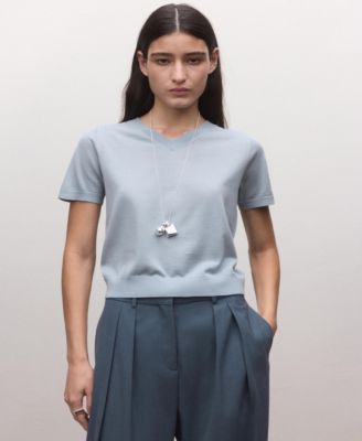 Women's Wool Short-Sleeved Sweater