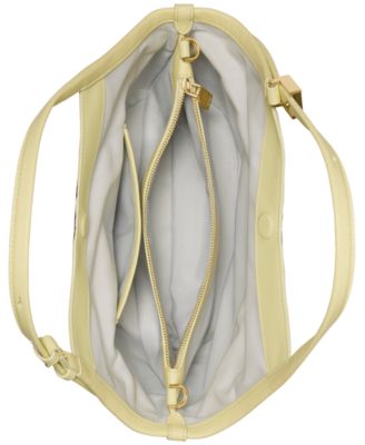 Deco Tulip Small Snake Embossed Leather Tote Bag