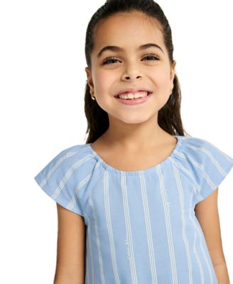 Girls' 4-6X Striped Denim Tunic and Capri Leggings, 2-Piece Set