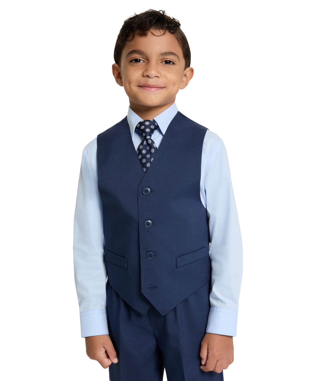 Детские Haggar SmartWash Boys' 4-7 Washable Vest, Shirt, Pants and Tie, 4-Piece Set — фото 4