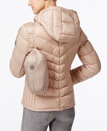 Michael kors chevron discount packable down jacket
