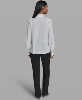 Women's V-Neck Long-Sleeve Top