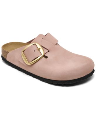 Women's Boston Big Buckle Nubuck Leather Clogs from Finish Line