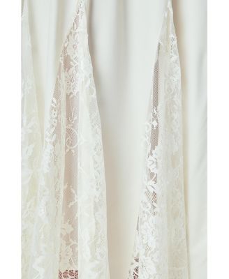 Women's Lace Satin Maxi Dress