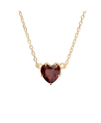 Libi Garnet Heart Necklace