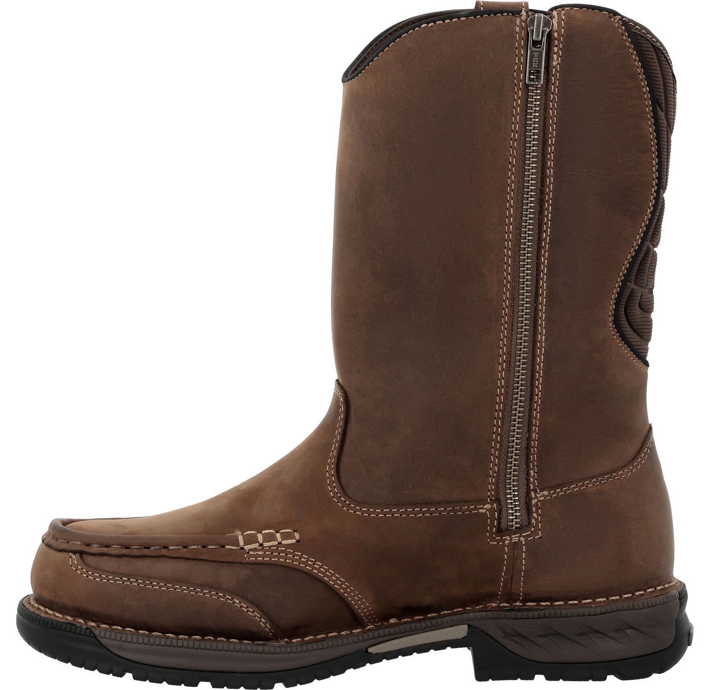 Мужские ботинки GEORGIA BOOT Athens 360 11" Pull-On Waterproof Moc-Toe Nano Composite Toe Work, цвет: Коричневый — фото 6