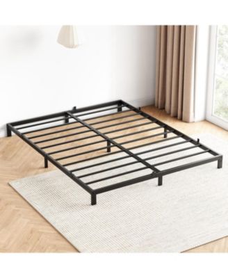 8 Inch Bed Frame, Low Profile Full Metal Platform Bed Frame Support Mattress Foundation, Noise Free, Easy Assembly