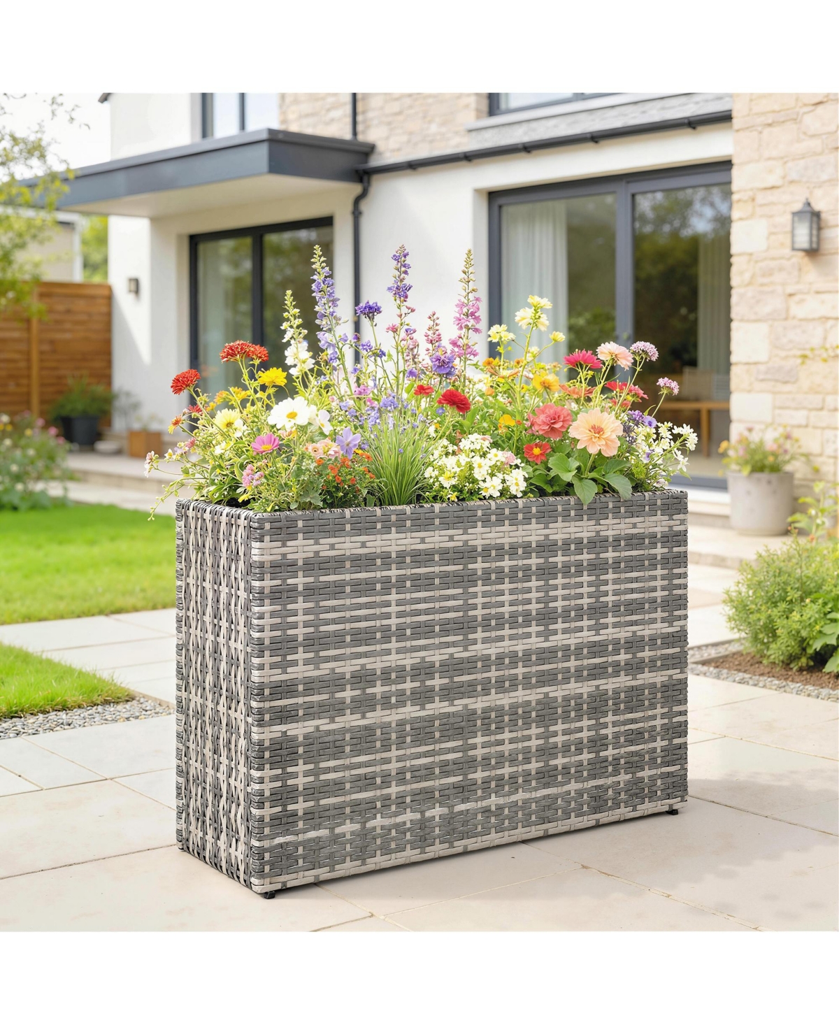 Outsunny Raised Garden Bed with Adjustable Foot Pads,