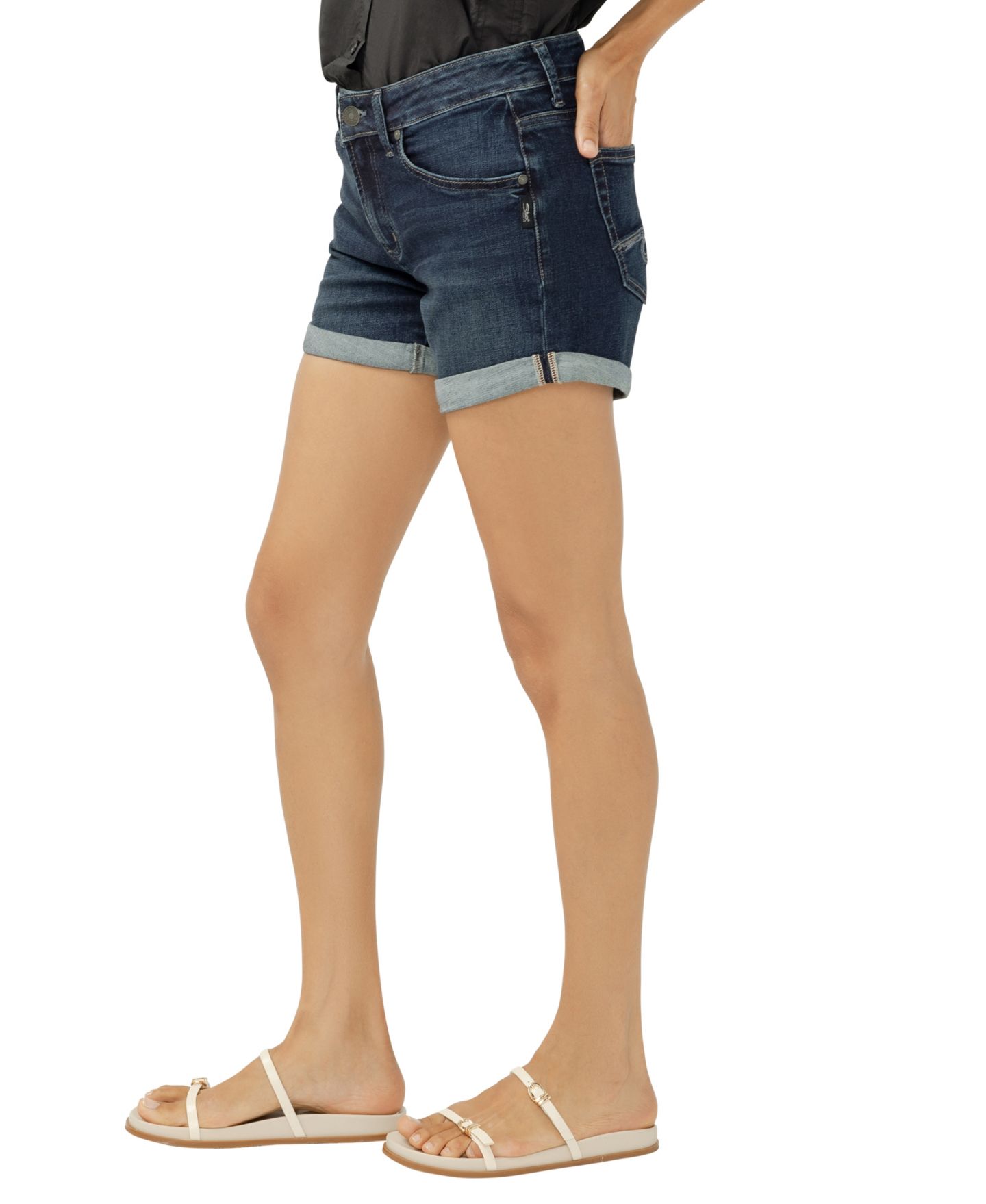 Женские шорты Silver Jeans Co. Boyfriend Mid-Rise Luxe Stretch, цвет: Bonita — фото 2