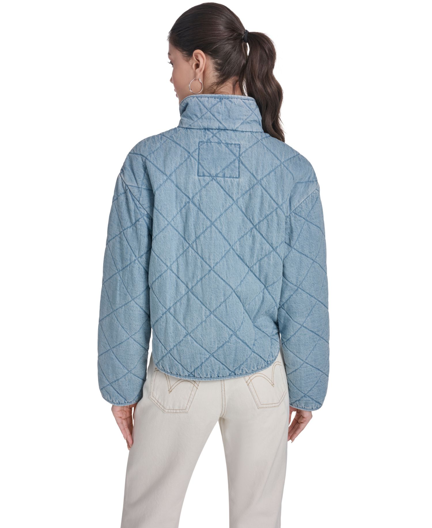 Women's Quilted Short Liner Zipper Jacket