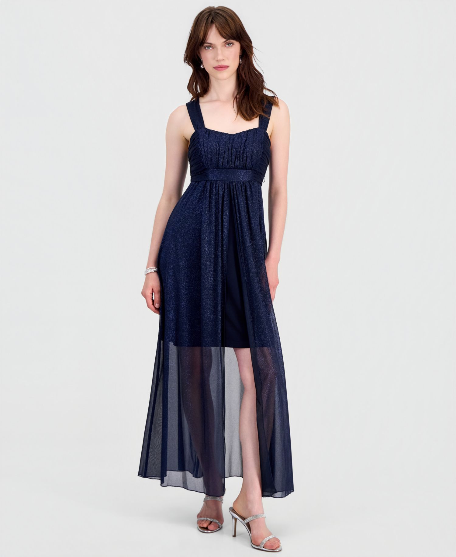 Women's Sweetheart-Neck High-Low Cocktail Dress