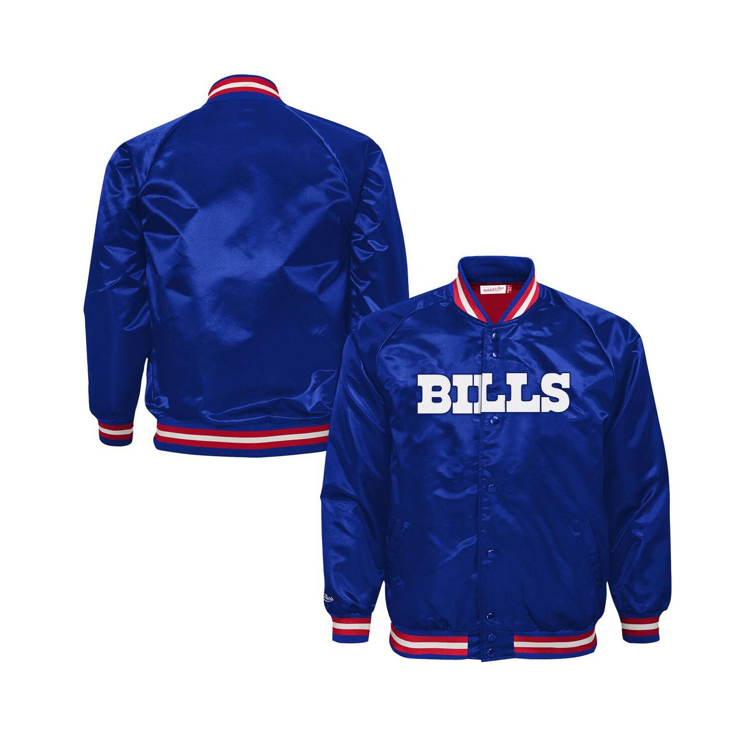 Big Boys and Girls Royal Buffalo Bills Lightweight Full-Snap Satin Jacket