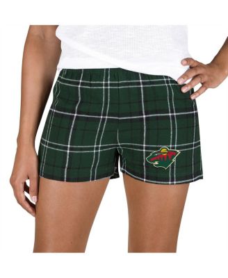 Women's Hunter Green/Black Minnesota Wild Ultimate Flannel Shorts