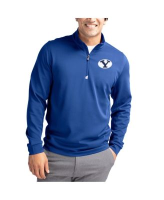 Men's Blue BYU Cougars DryTec Traverse Stretch Eco Tri-Blend Quarter-Zip