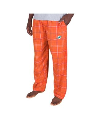 Men's Orange Miami Dolphins Ultimate Plaid Flannel Pants