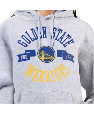 Women's Heather Gray Golden State Warriors City Pullover Hoodie