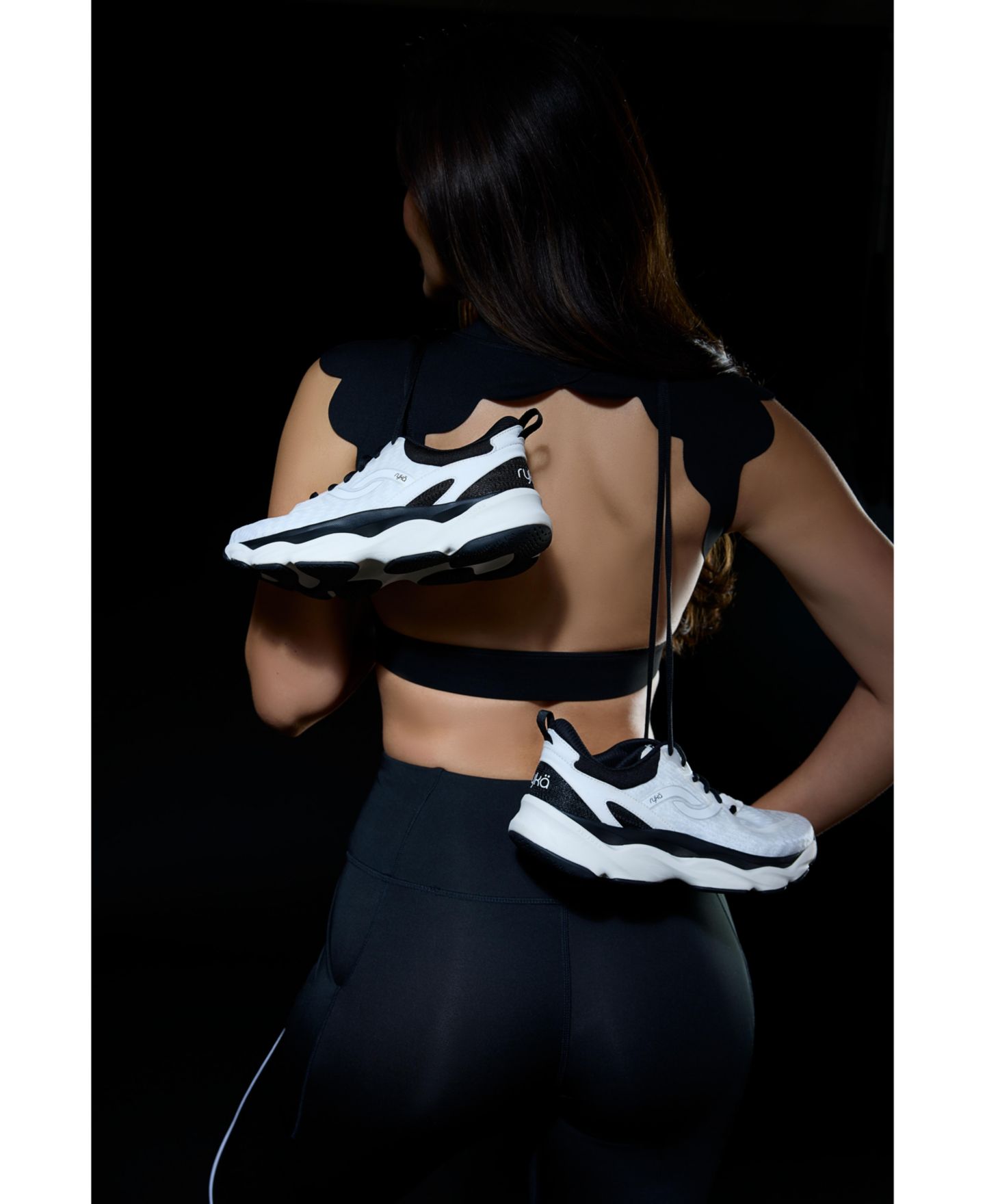 Женские кроссовки Ryka Rezorb Max Lace Up Walking, цвет: Чёрный сетчатый — фото 8