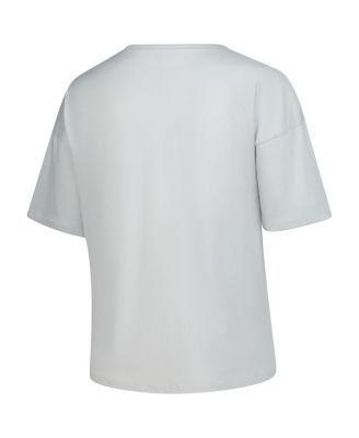 Women's Gray LSU Tigers Plus Size Winning Gear Notch Neck T-Shirt