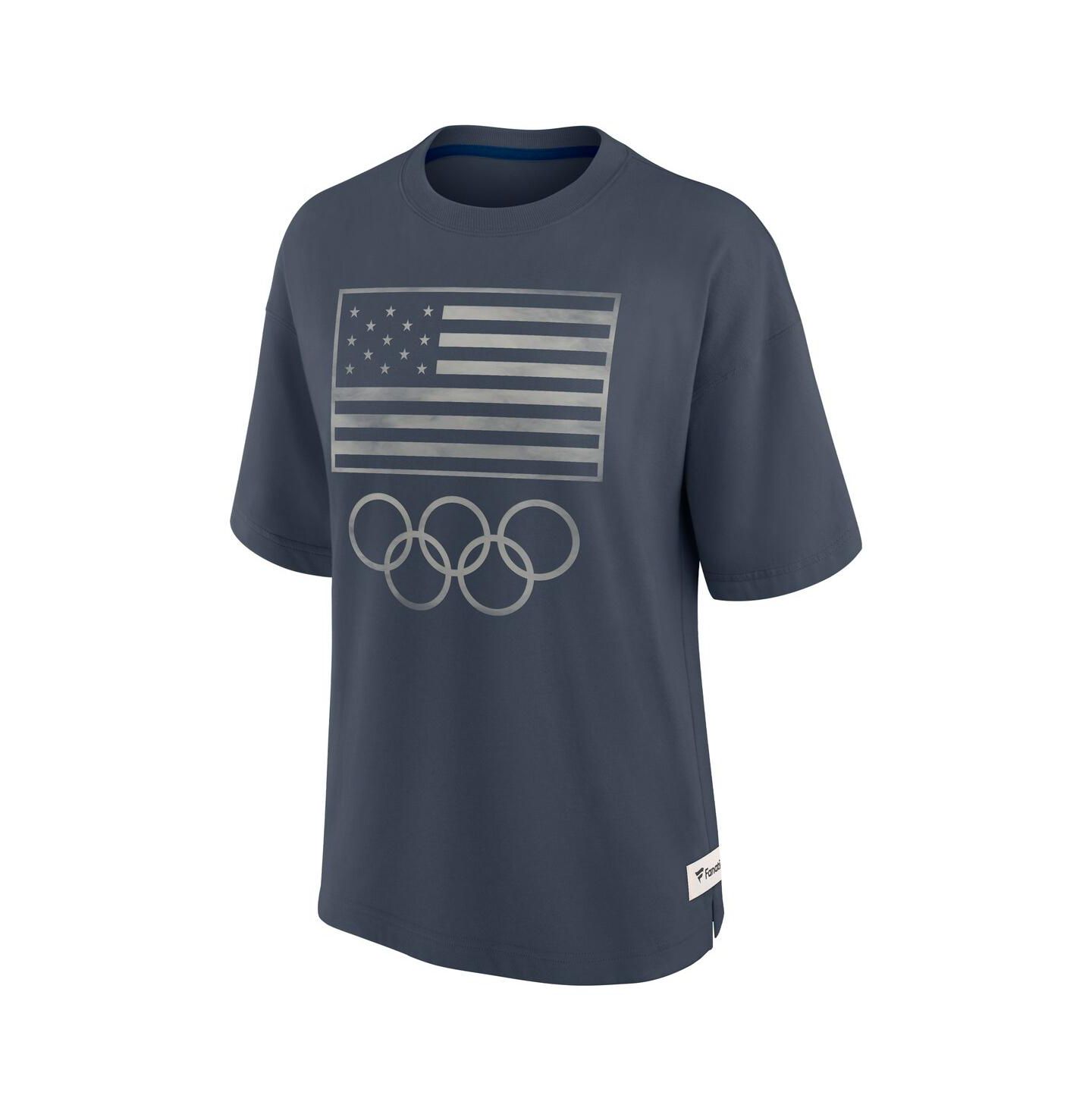 Женская футболка Fanatics Navy Team USA Raw Edge Elements — фото 2