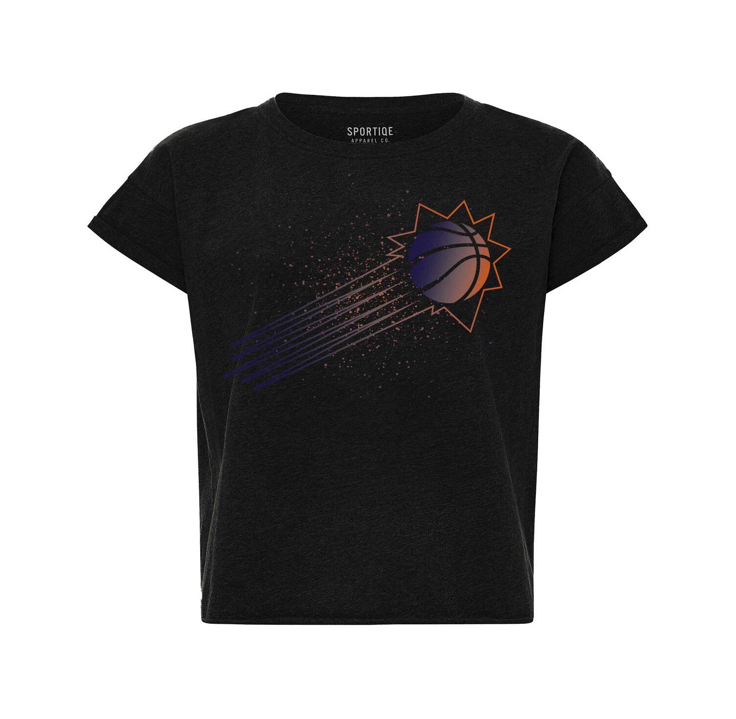 Women's Black Phoenix Suns Cropped Genuine Issue Collection Alana T-Shirt