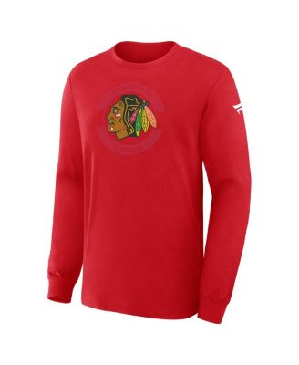 Men's Red Chicago Blackhawks Authentic Pro Property Of Practice Long Sleeve T-Shirt